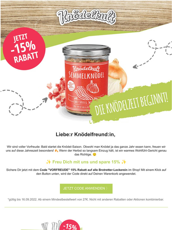 ✨ -15% Rabatt ✨ Die Knödelzeit beginnt!