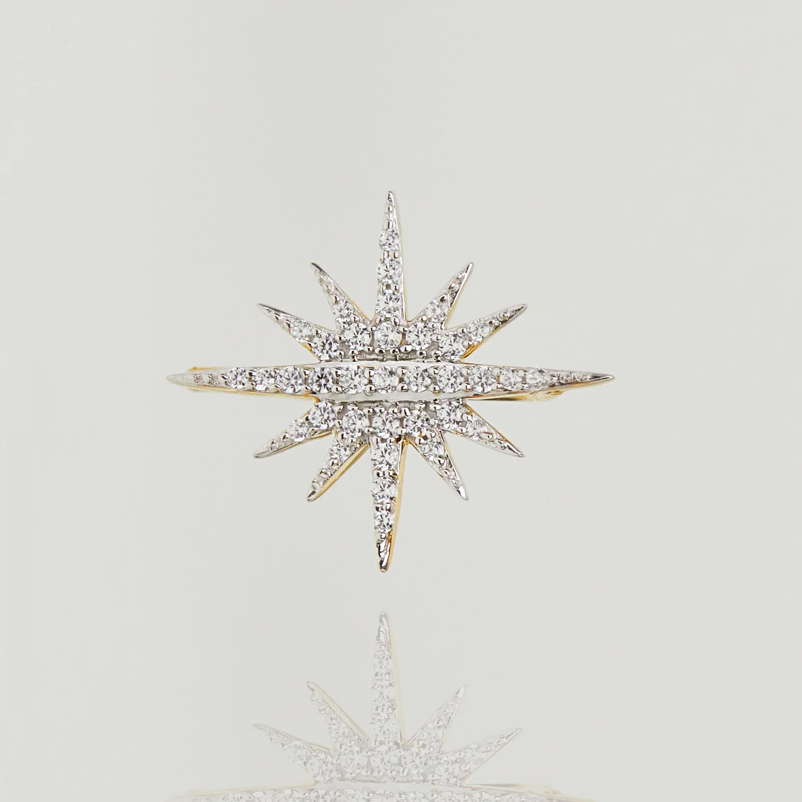 Image of CZ Star Ear Crawler In Gold Vermeil