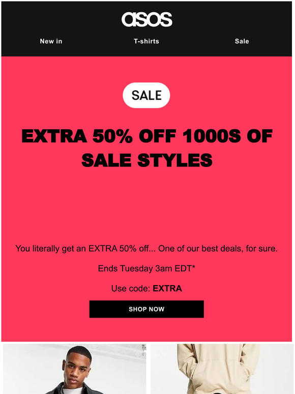 ASOS 🗣 Extra 50 off 1000s of Sale styles! Milled