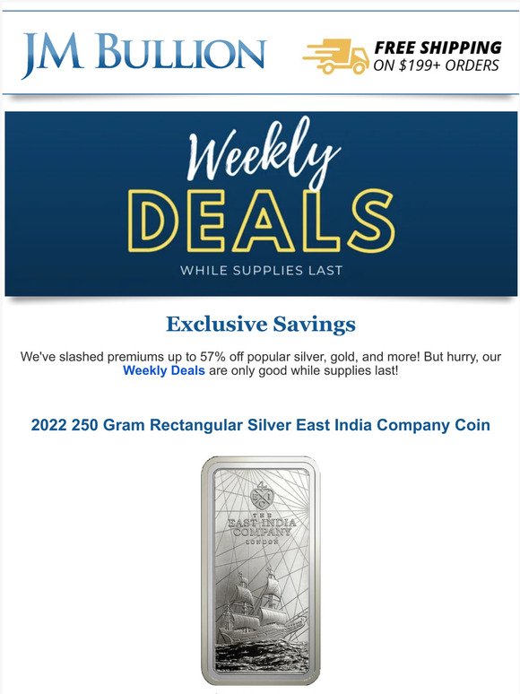 Silver Bars On Sale + More