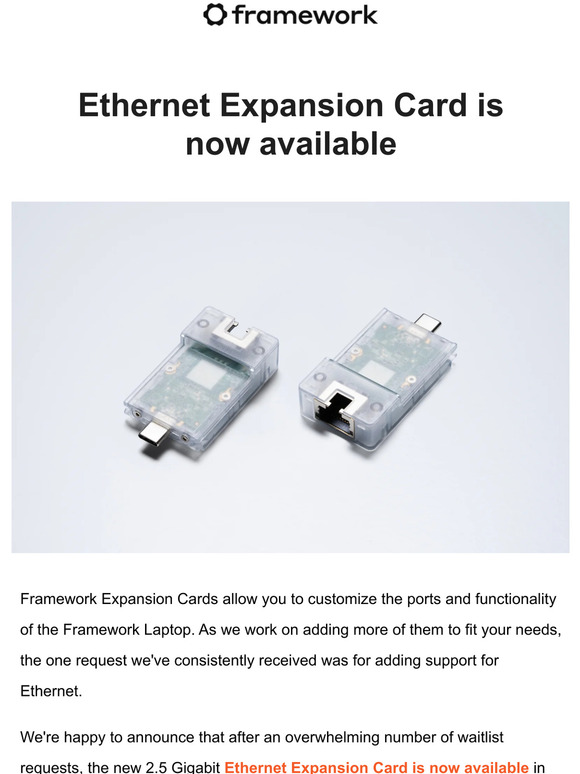 Framework Expansion Card is now available Milled
