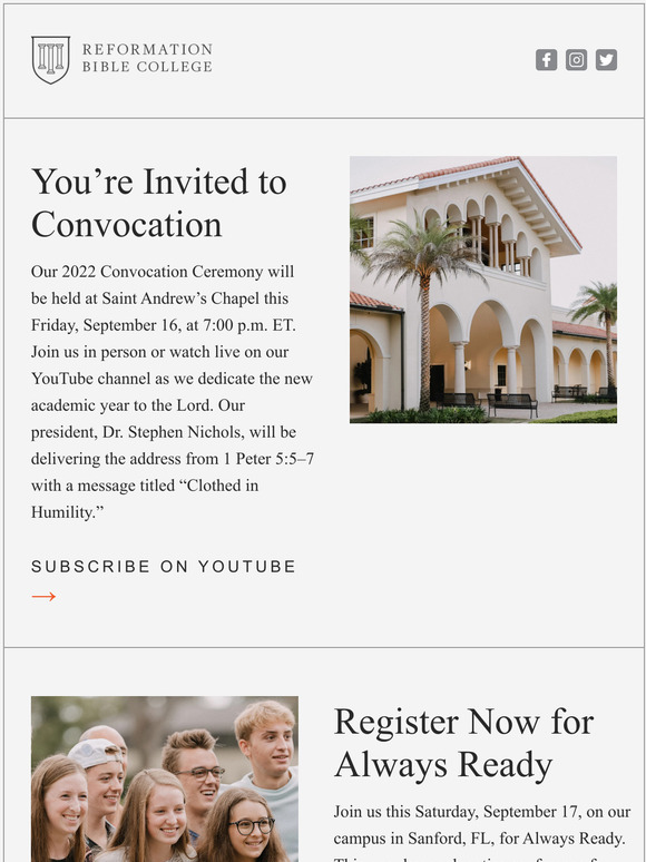 Ligonier Ministries Join Us for Our 2022 Convocation Milled