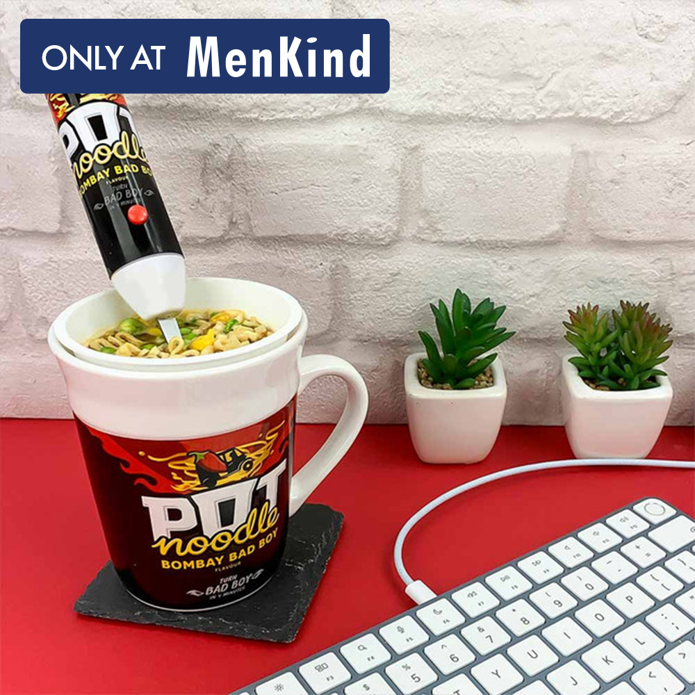 Pot Noodle Mug and Spinning Fork Set Bombay Bad Boy