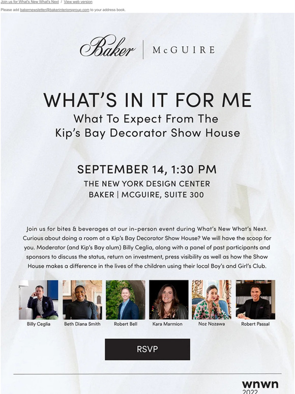 Join us for What's New What's Next