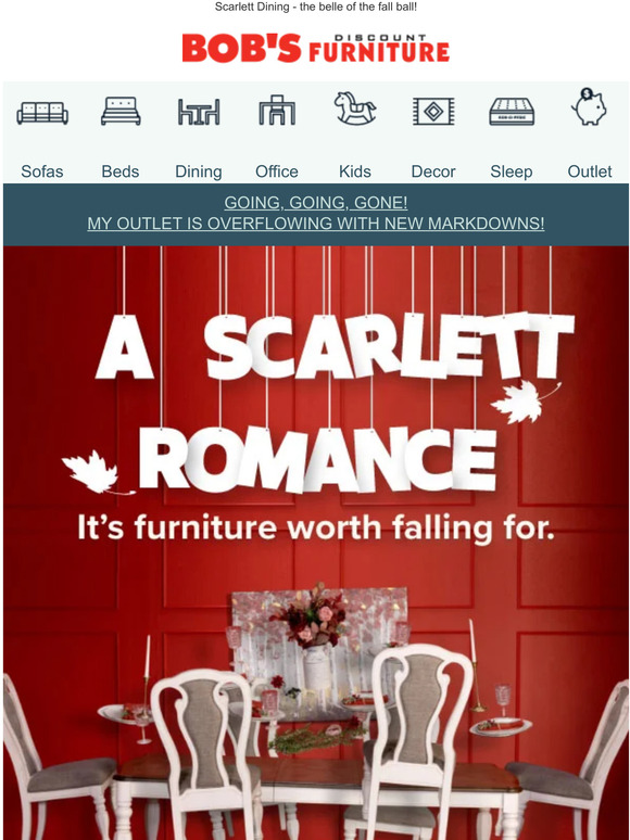 Bob's Discount Furniture Romantic Dining Milled