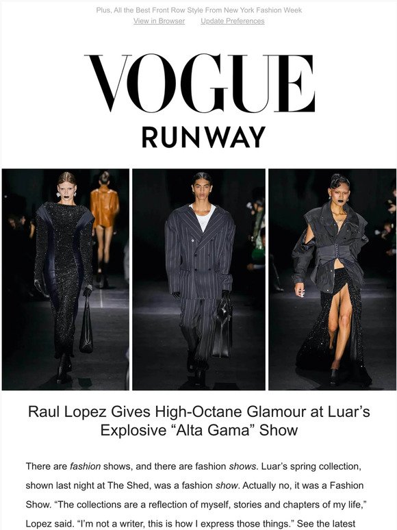 VOGUE: Raul Lopez Gives High-Octane Glamour at Luar’s Explosive “Alta ...