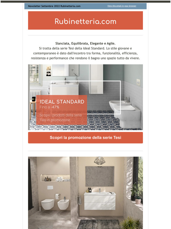 Ideal Standard serie Tesi. Slanciata, equilibrata, elegante e moderna
