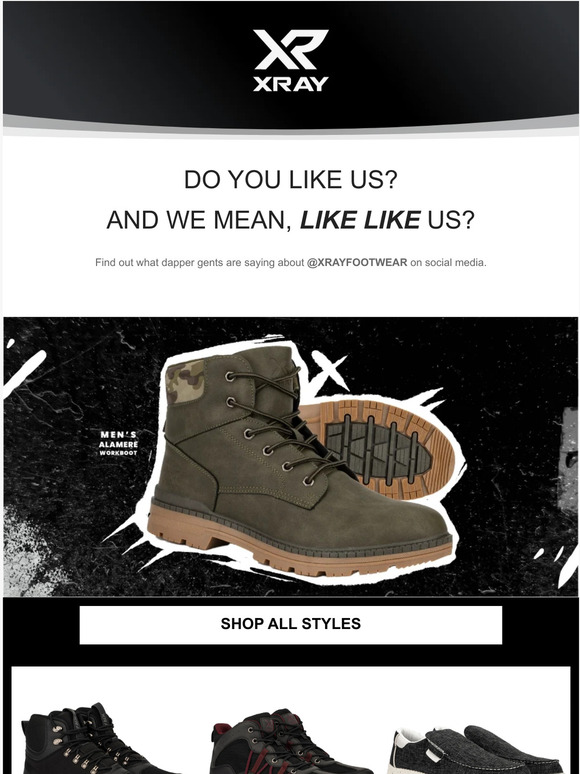 Xray Footwear Follow XRAYFootwear On Social Media! Milled