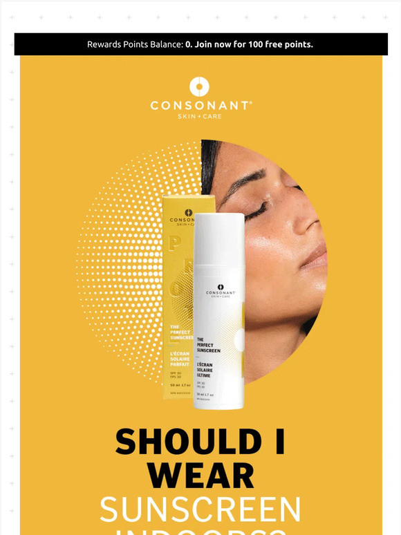 Consonant Skincare Should you wear sunscreen indoors? 🌞 Milled