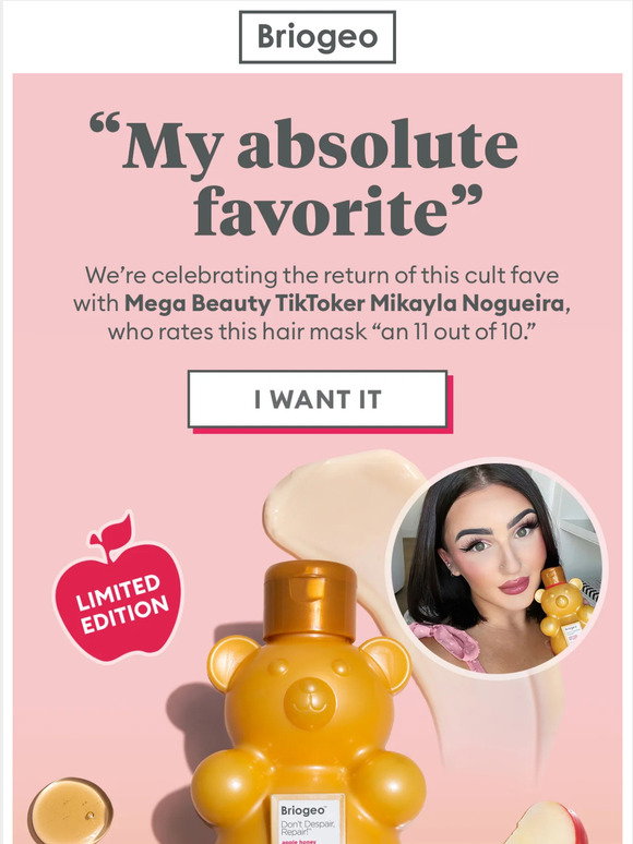 Briogeo Hair Our community loves this hair mask 🍯🐻 Milled