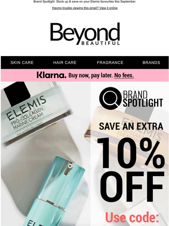 ELEMIS SALE: Save ££ off using code...