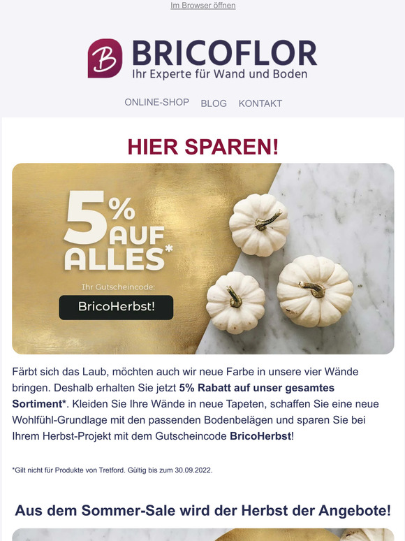 5% Rabatt für Ihr Herbst-Projekt!