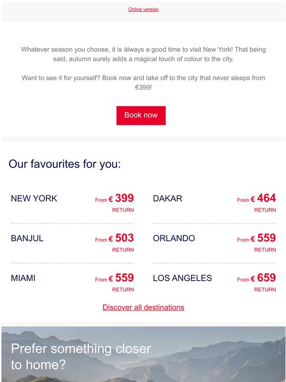 New York is calling from €399 return!