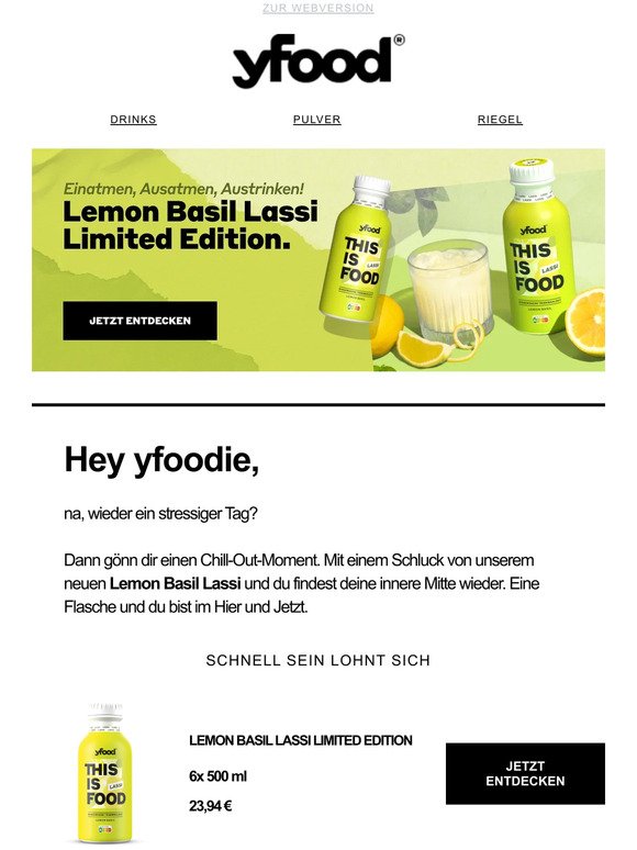 NEU! Lemon Basil Lassi Limited Edition.