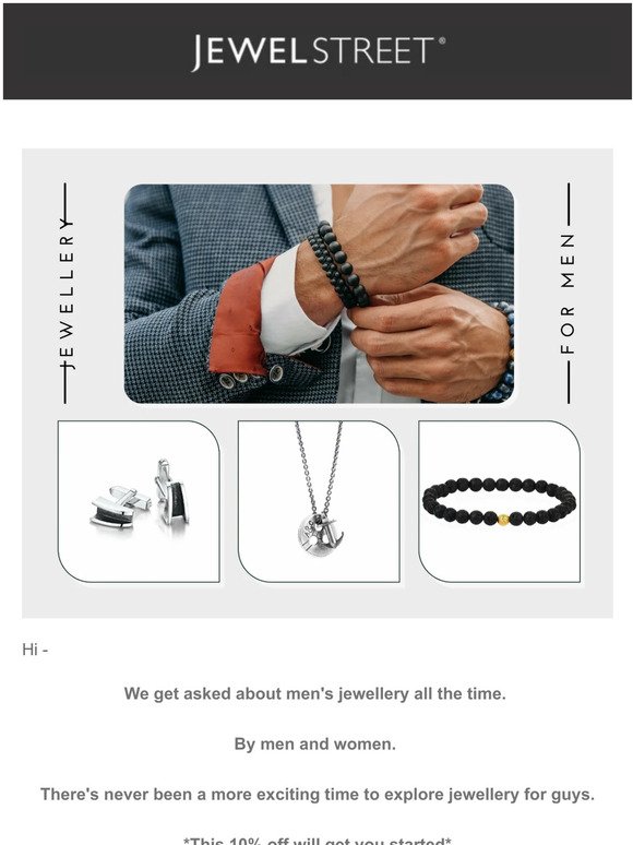 10% off all men's jewellery this week only