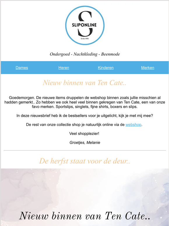 Nieuw binnen van Ten Cate!