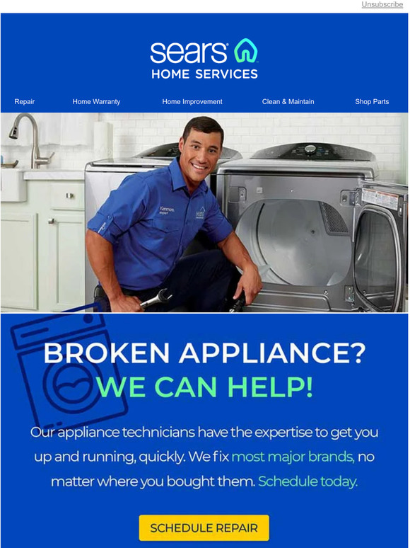 Sears Sears appliances and we can fix them Milled