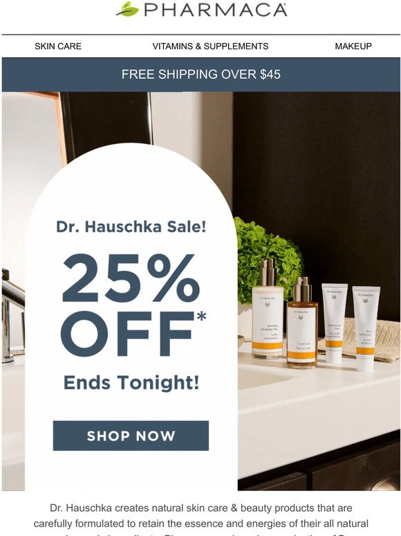 Last Day for 25% Off Dr. Hauschka❗