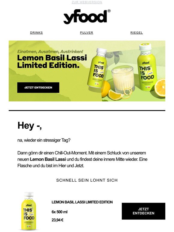 NEU! Lemon Basil Lassi Limited Edition.