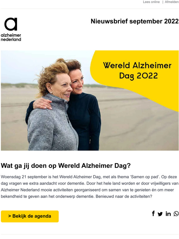 Alzheimer Nederland NL Wat ga jij doen op Wereld Alzheimer Dag? Milled