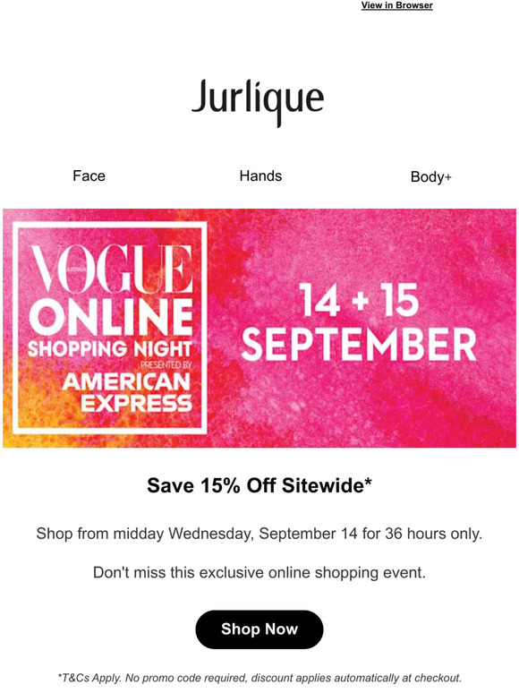 Save 15% Off Sitewide*