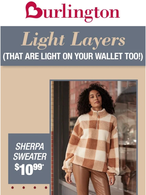 Burlington Coat Factory ARRIVING Layered looks for less Milled