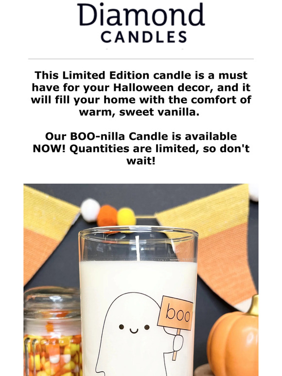 Diamond Candles OMG. This is the cutest candle we have ever made! 👻