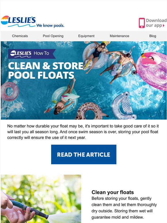 Leslie's Pool Supply 🐳 Learn How to Clean and Store Pool Floats! (Read