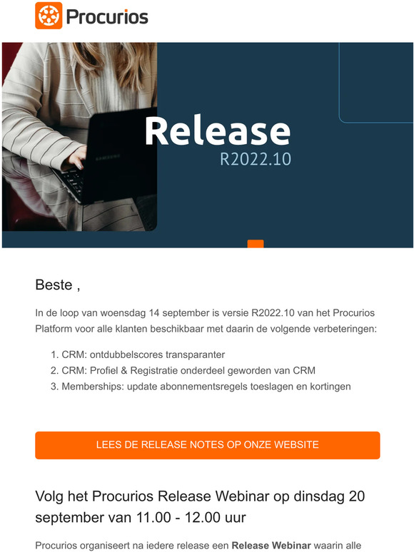Profiel & Registratie onderdeel geworden van CRM en meer in release 2022.10