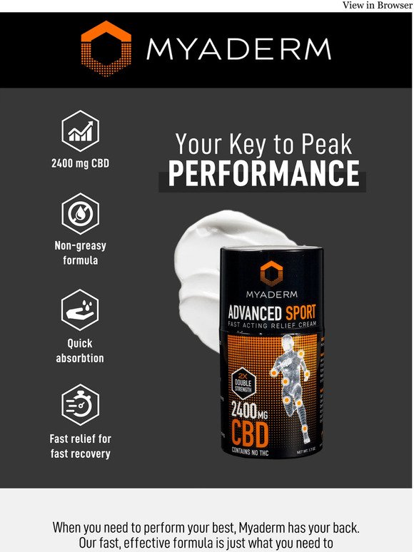2400 mg of Performance Enhancing CBD - Advanced Sport Double Strength