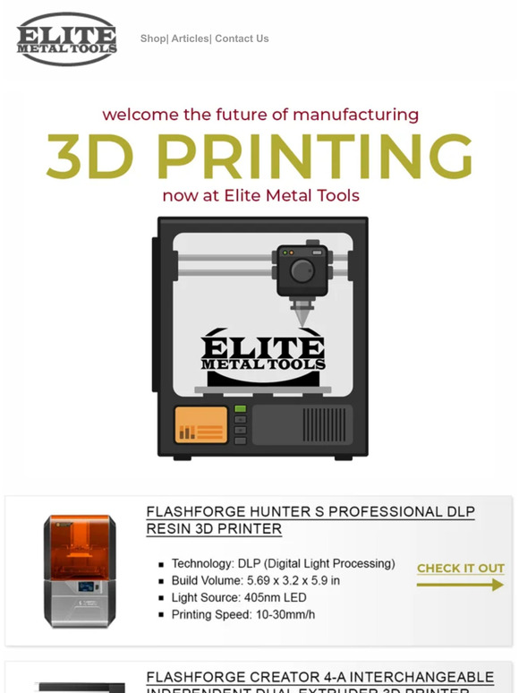 elite metal tools 3D Printers from │ Now at Elite Metal