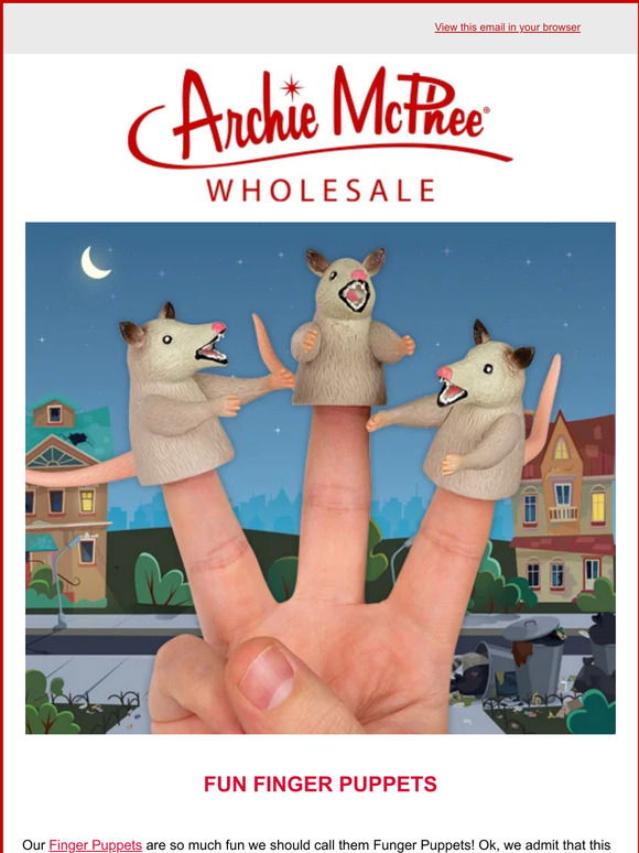 Archie McPhee Wholesale: New Stress Possum Squishy!