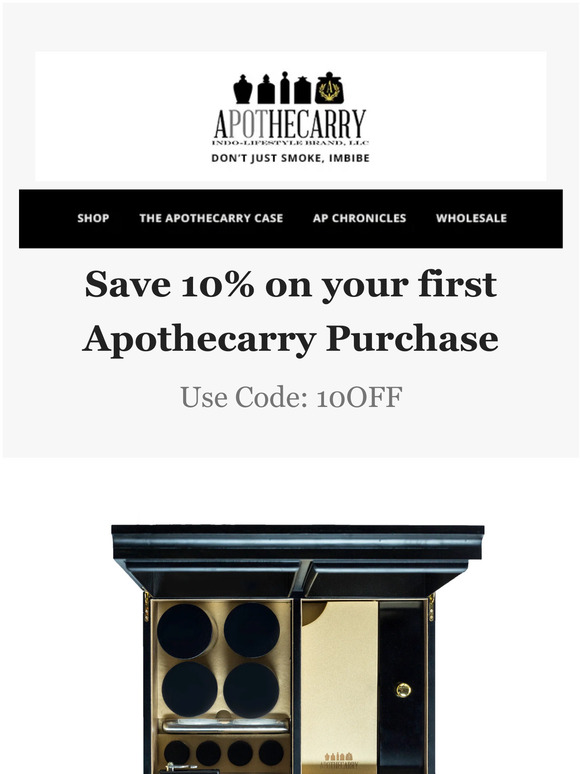 Welcome to Apothecarry. Save 10% on your first order