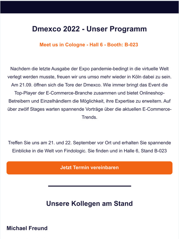 Meet us in Person! Unser Programm zur Dmexco 2022