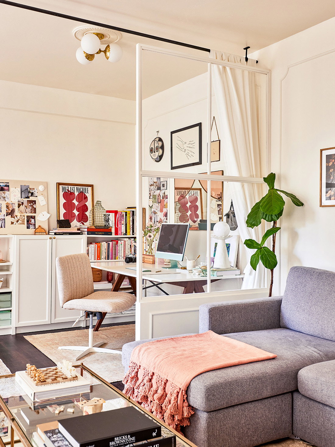 For $420, This Graphic Designer Carved Out a WFH Zone in Her Studio Apartment