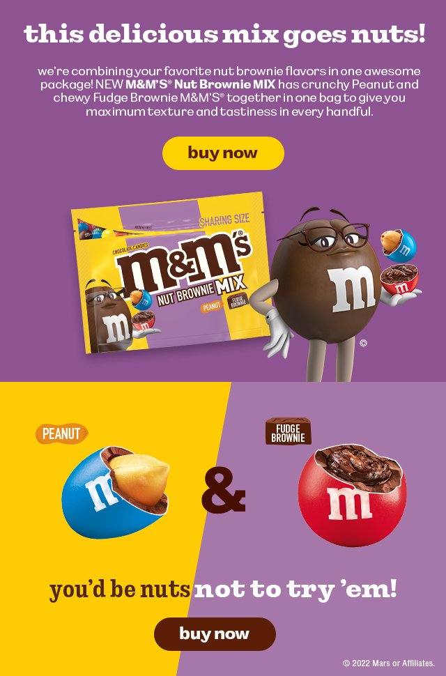 New Nut Brownie Mix M&M's are set to hit shelves at retailers