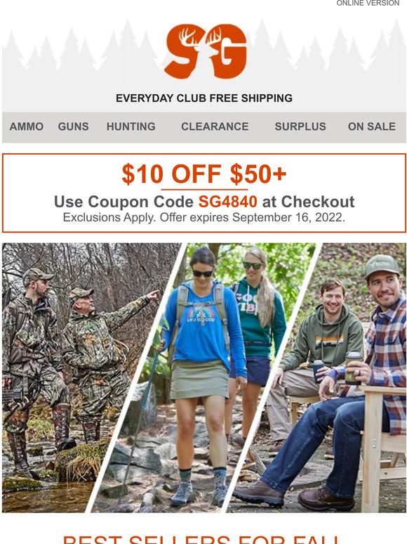 The Sportsman's Guide Need New Gear for Fall? 🍂 Check Out These
