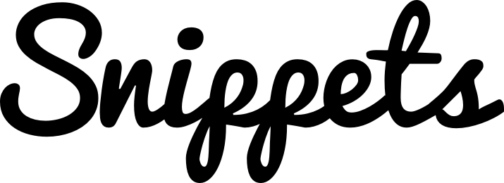 AC Snippets - Lettering Only - Black