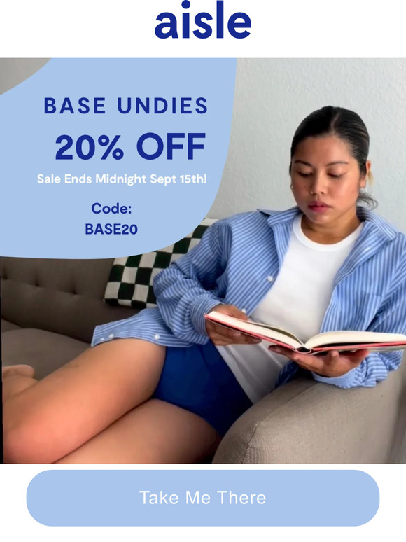Last call: 20% off bestseller BASE Undies