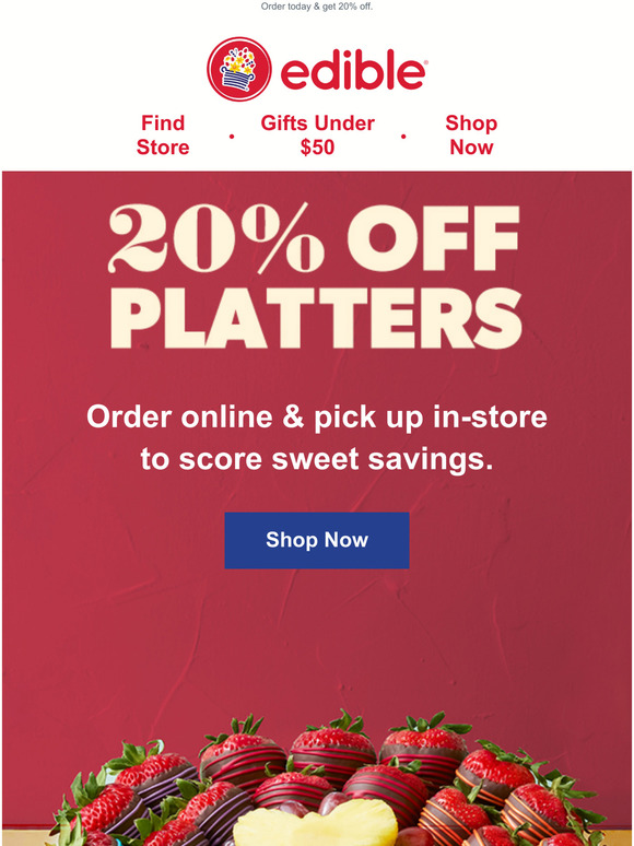 Edible Arrangements 20 Off Platters Milled