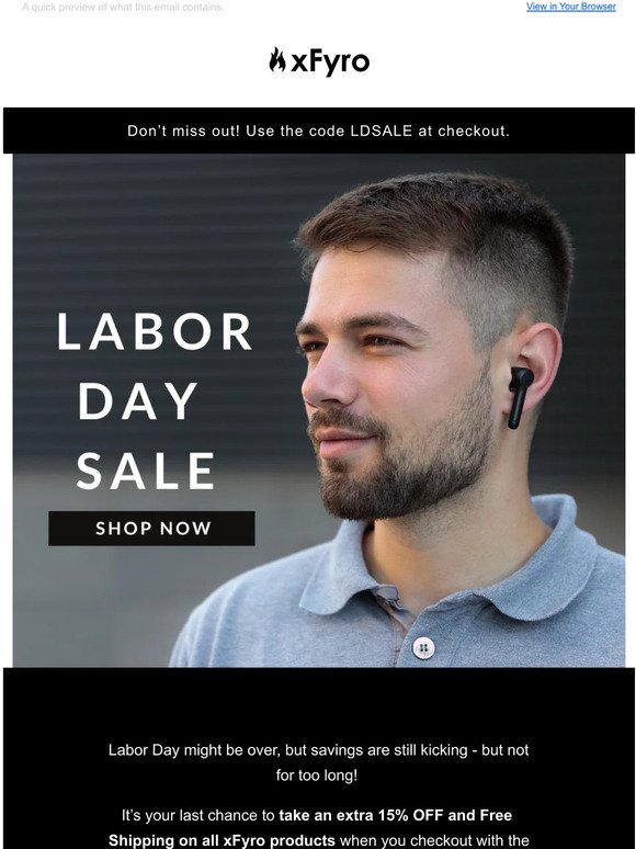 Need a reminder? Labor Day Special ends in 24 hrs