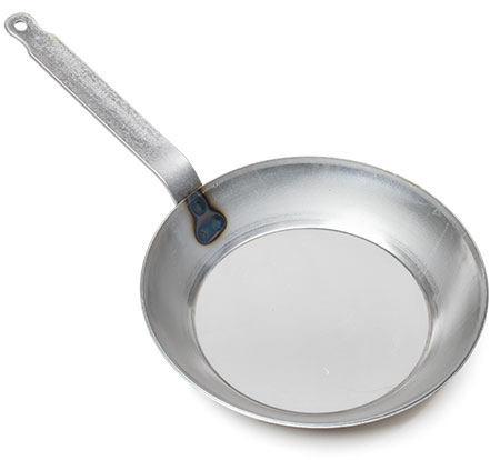 Matfer Bourgeat Black Steel Round Frying Pan, 10¼-inch