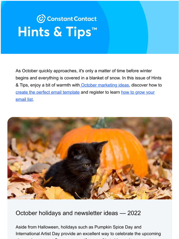 October Holiday and Marketing Ideas - 2022