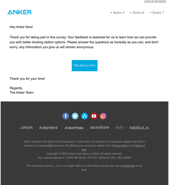 Anker Help Us Improve Our Products! Milled