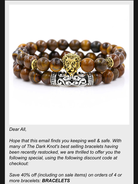 Save up to  50% off on 4 or more bracelets!