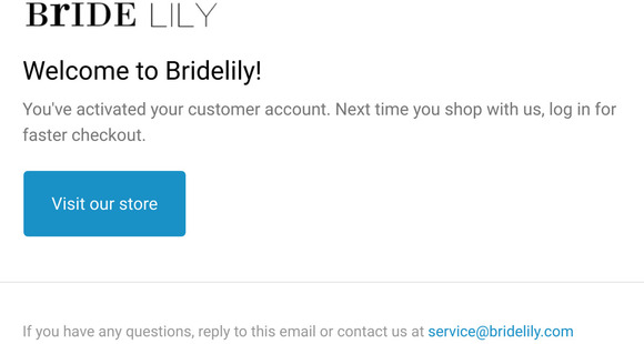 Customer account confirmation