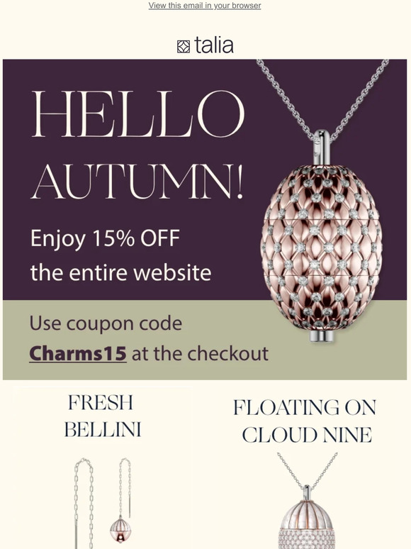 Hello Autumn! 🍁🍁🍁 15% OFF the entire website!