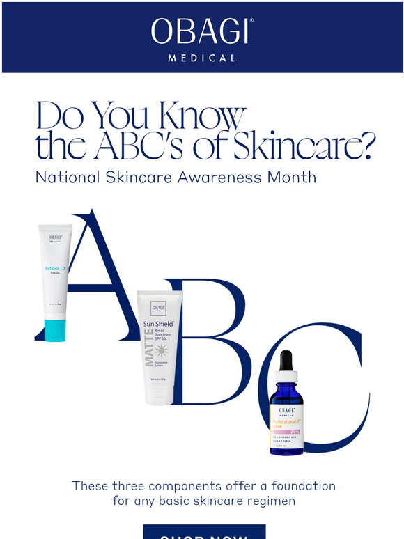 Obagi: Your Guide to the ABCs of Skincare  Milled