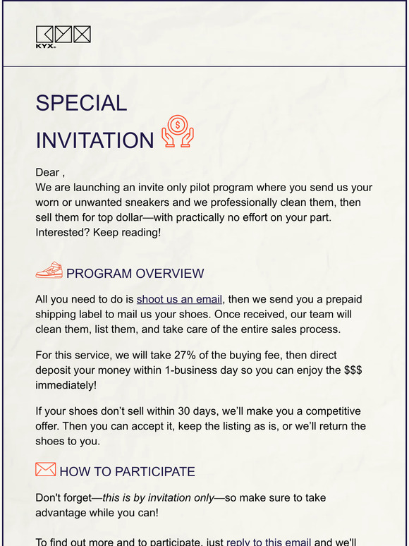 By invite only...