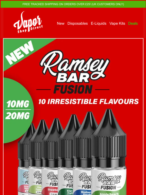 MUST HAVE😍 RAMSEY BAR FUSION SHORTFILLS & NICOTINE